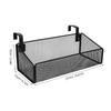 Hanging Bedside Storage Basket Metal Wire Organizer Rack Space Saving for Bed Frame Dorm Bunk Bed Desktop Essentials Black
