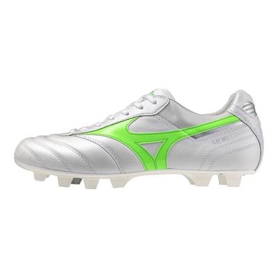 Morelia 2 Japón Zapatos de Fútbol Cómodos Antideslizantes Duraderos Unisex Zapatos de Fútbol Blanco Verde P1GA250137