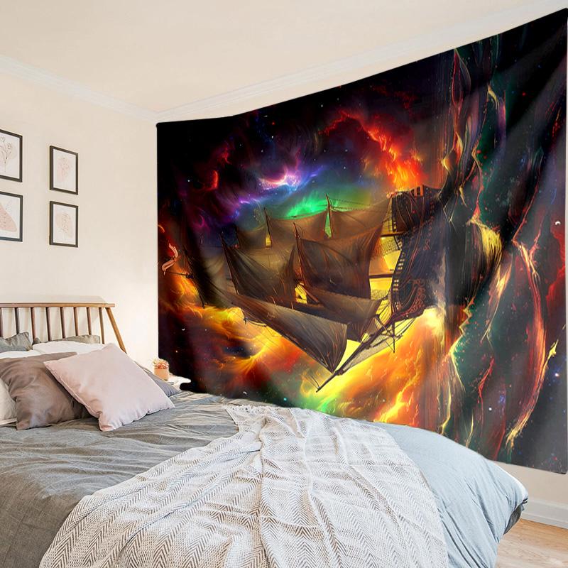 Pirate Ship Adventure Tapestry Room Decoration Wall Hanging for Living Room Bedroom, dormitory, Birthday and Christmas gifts