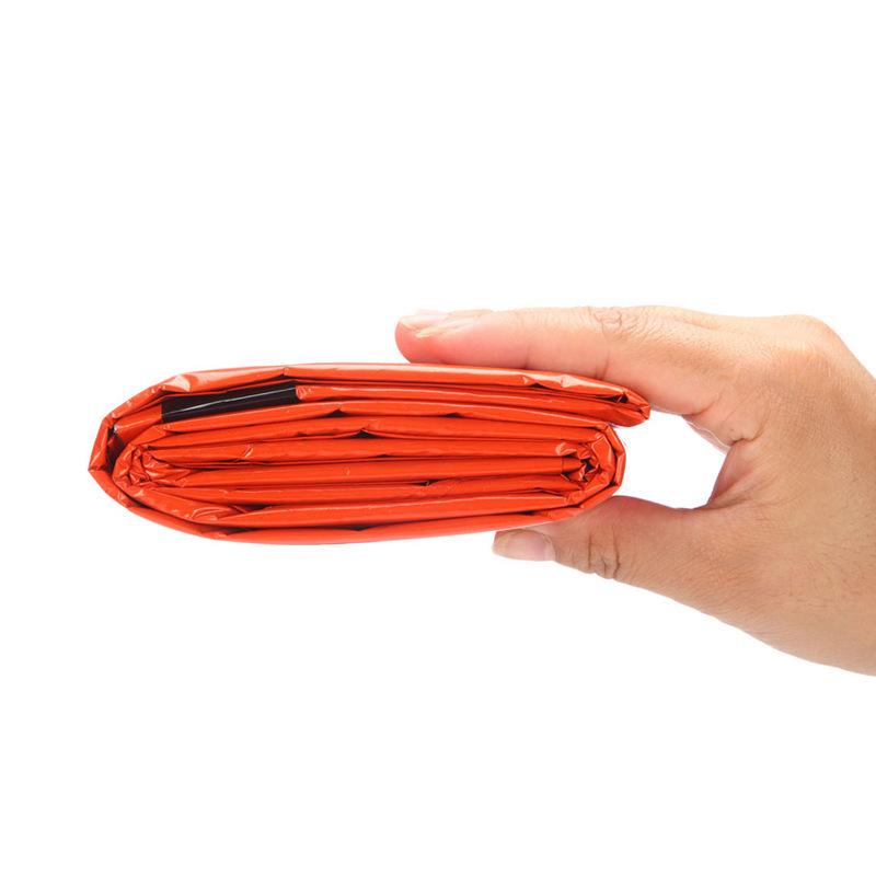 PE Aluminum Emergency Sleeping Bag: Orange Outdoor First Aid & Disaster Relief
