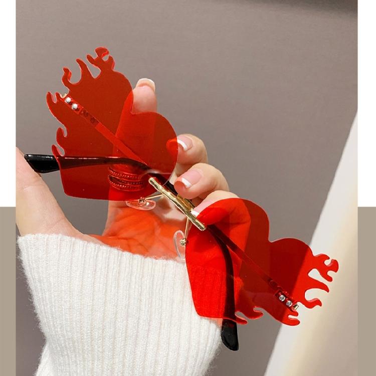 Novelty Flame Sunglasses For Shows And Daily Wear Punk Costume Accessories Masquerades Party Decoration