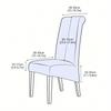 1Pcs Elastic Waterproof High-Back Chair Cover Elastic Dining Seat Cover Suitable For Home Hotel Party Banquet Wedding