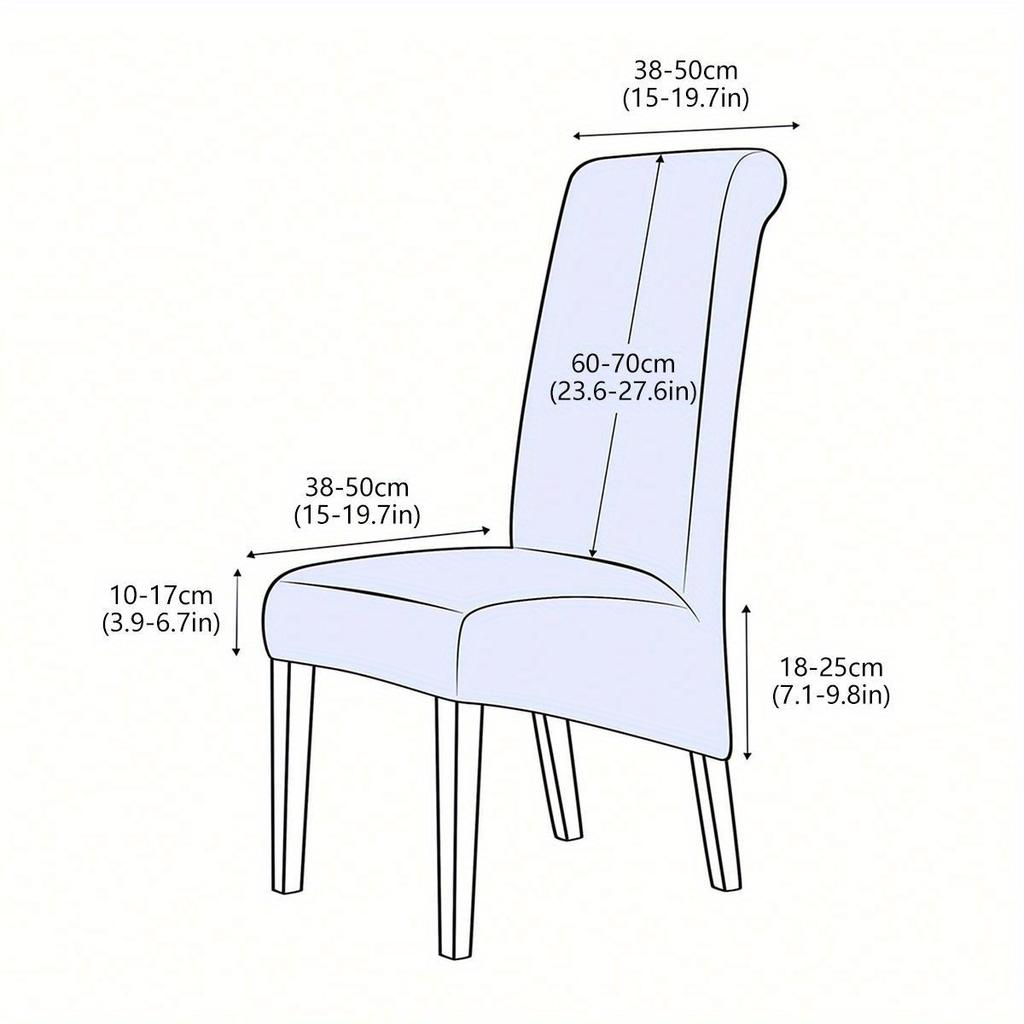 1Pcs Elastic Waterproof High-Back Chair Cover Elastic Dining Seat Cover Suitable For Home Hotel Party Banquet Wedding