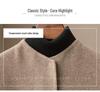 Women's Long Double-Faced Wool Coat: Round Neck, Slim Fit, 30% Cashmere, High-End Spring/Autumn Style