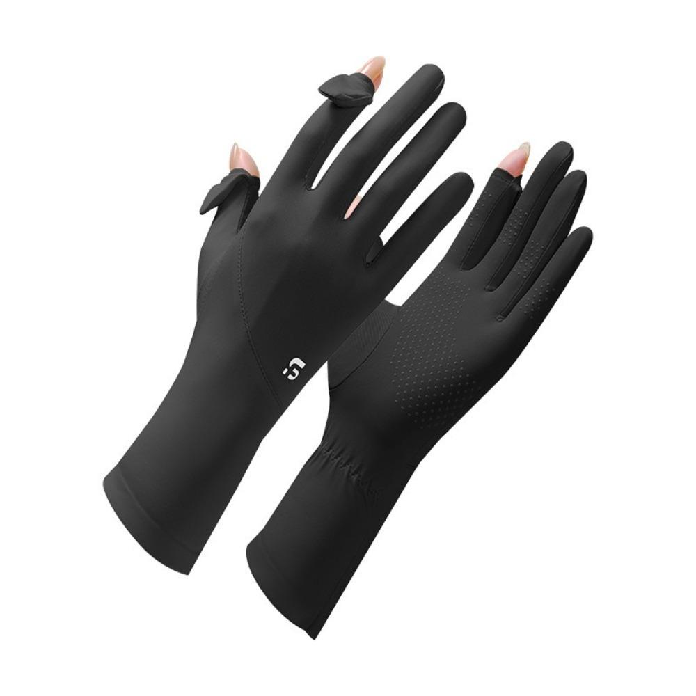 Anti-UV Sunscreen Gloves Touch Screen Driving Mittens New Ice Silk Gloves  Summer