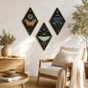 Dark Style Wooden Wall Decor Sun Moon Wall Art Sign Wall Mounted Board  Gothic Style