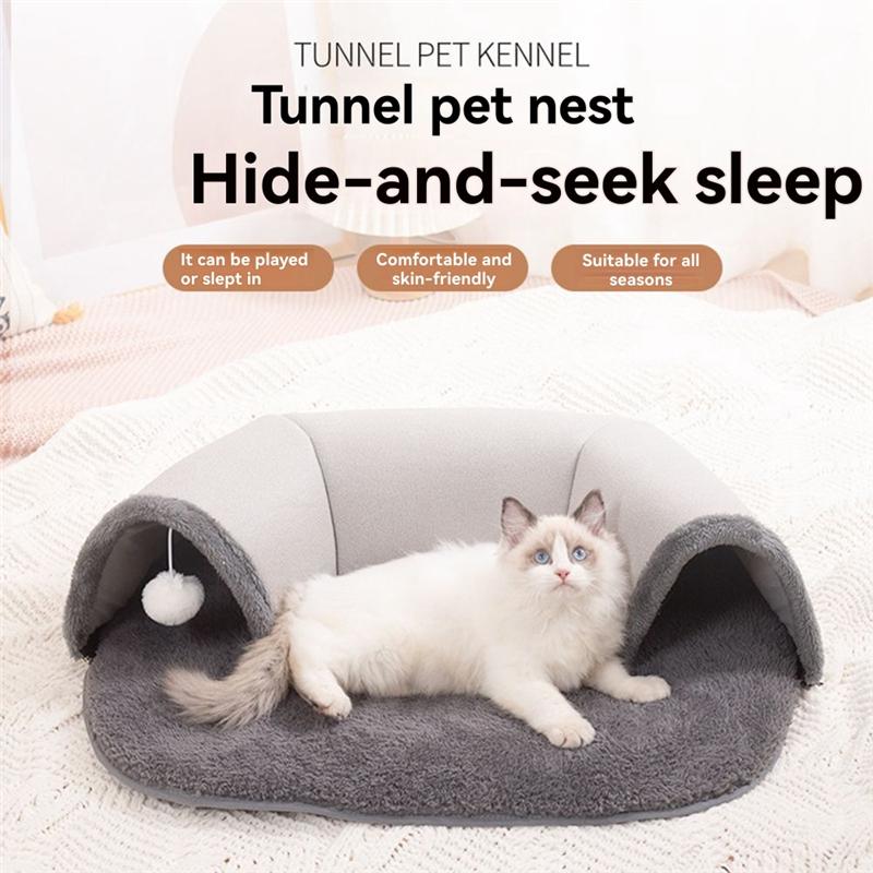 M-Modern-Cat Tunnel Multi-Purpose Mat Autumn& Winter Cat Bed Runway And Pet Supplies B