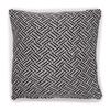 Cushion Cover Cotton Criss-Cross Black 40x40 cm
