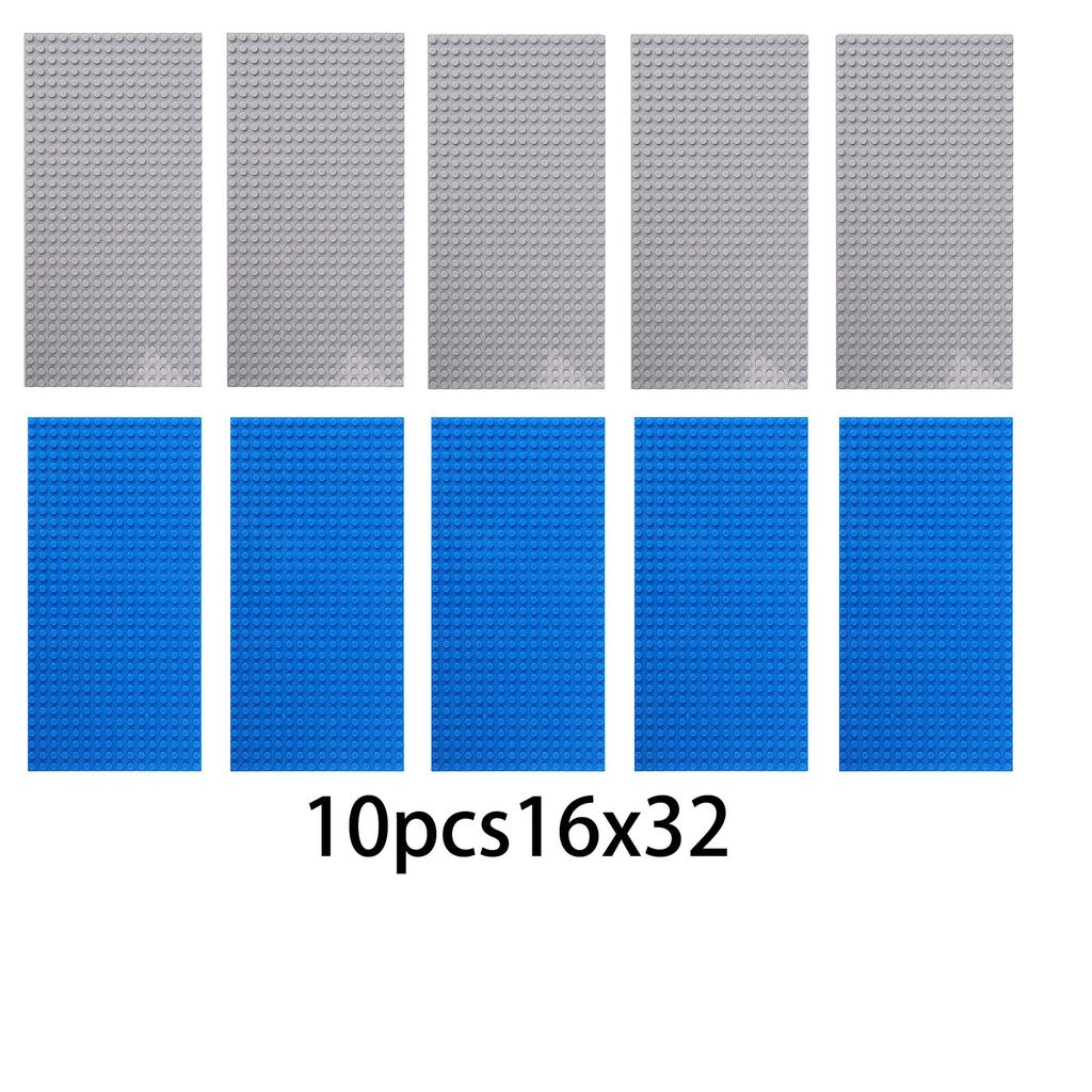 Perfect for play and displaying building block creations the 10 pieces with 16x32 holes are ideal for grass surfaces.