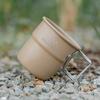 300ml Outdoor Camping Mug with Foldable Handle Coffee Tea Cup Aluminum Alloy Portable Cup Tableware for Tourist Trekking Hiking