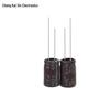 High-Frequency Lightning Surge Resistant 400V 2.2uF Aluminum Electrolytic Capacitor - Brown, PET Material, 8x12mm.