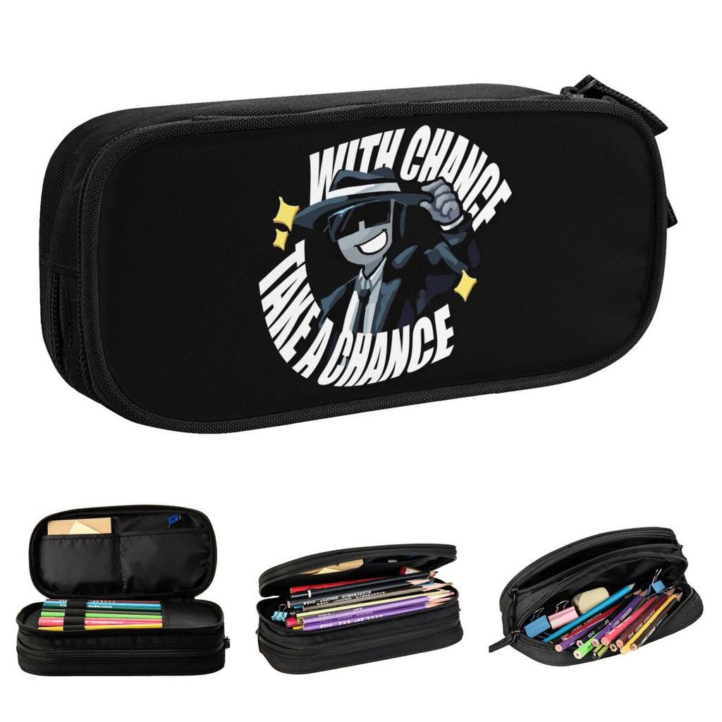 Forsaken Take A Chance Pencil Case New Pen Box Pencil Bags for Student Large Storage School Supplies Cosmetic Pencilcases