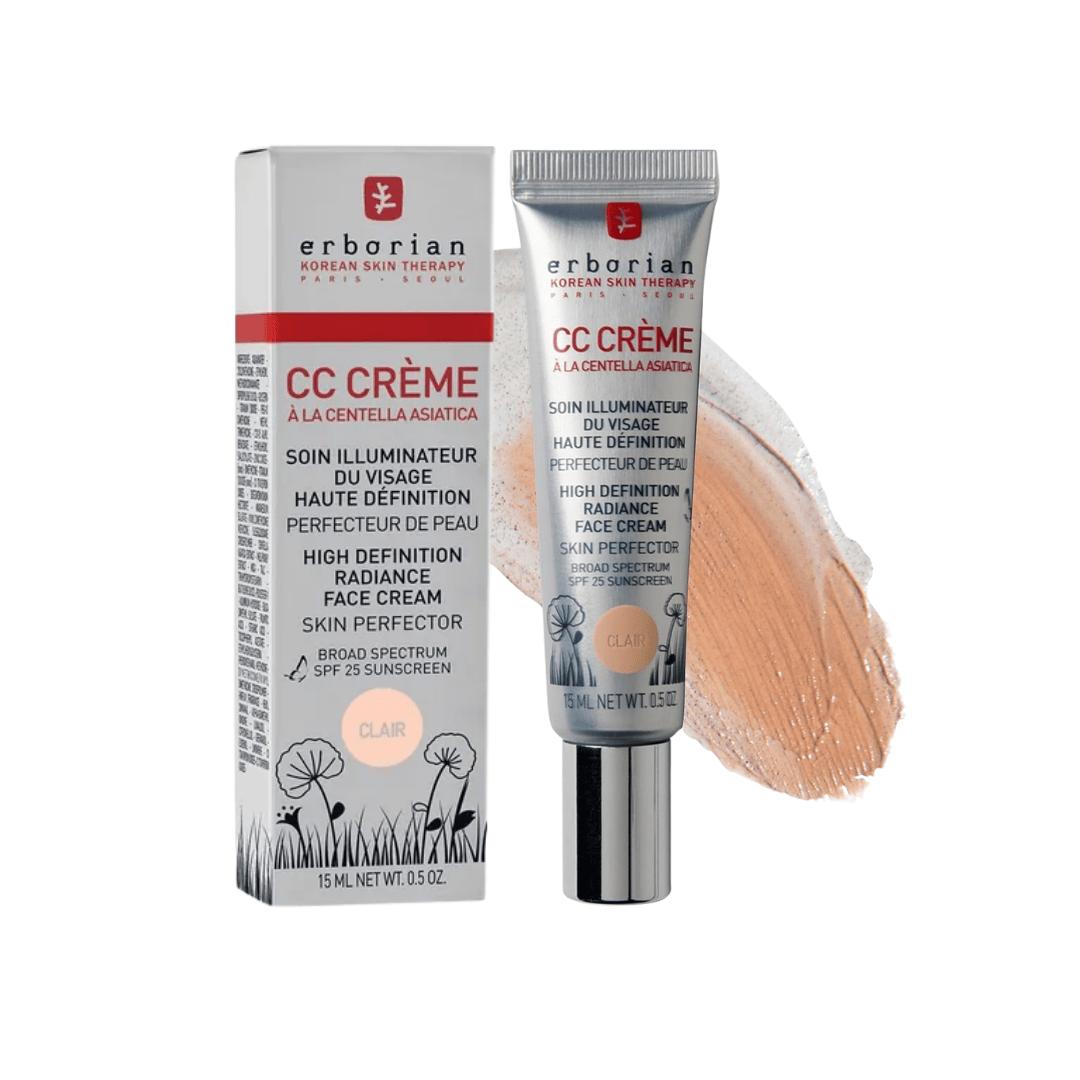 

ERBORIAN CC Creme a la Centella Asiatica SPF 25 Clair 15 ml - korygujący krem koloryzujący z wąkrotką azjatycką, neutralny jasny beż