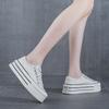 Canvas shoes thick-soled heightened casual spring new muffin-soled breathable sports board shoes