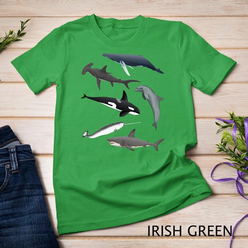 Orca Whale Shark Narwhal Dolphin Sea Creatures Unisex T-shirt 5 S