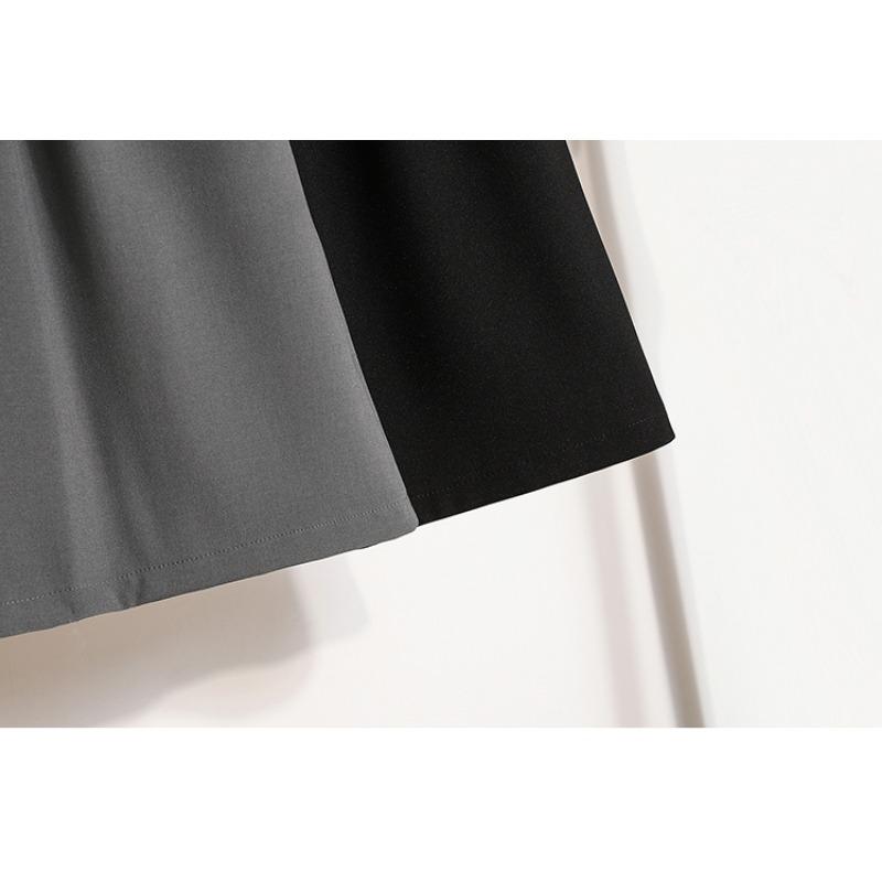 DIMANAF 2025 Women Summer Plus Size High Waist Skirts Vintage Elastic Elegant Long Pleated Skirts 5XL