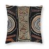 Vintage African Mud Cloth Square Pillowcase Polyester Linen Velvet Pattern Zip Decorative Home