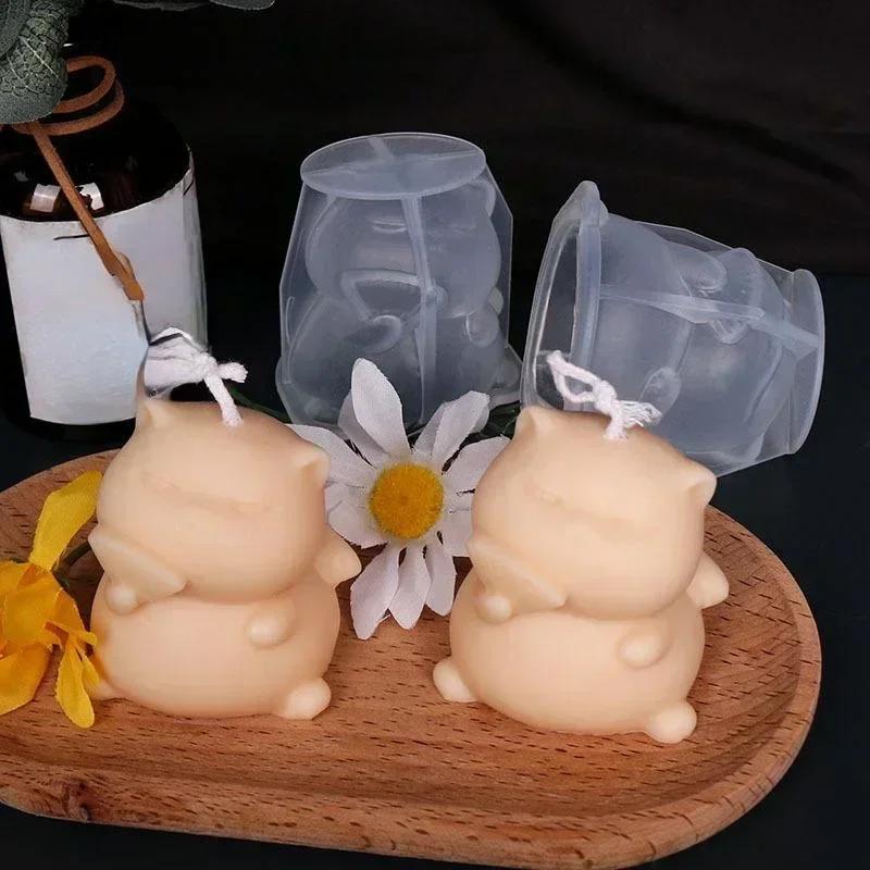 New Cute Shape Creative Lucky Cat Silicone Mold Cute Animal DIY Chocolate Candy Molds Baking Cake Decor Tools Candle Soap Mould