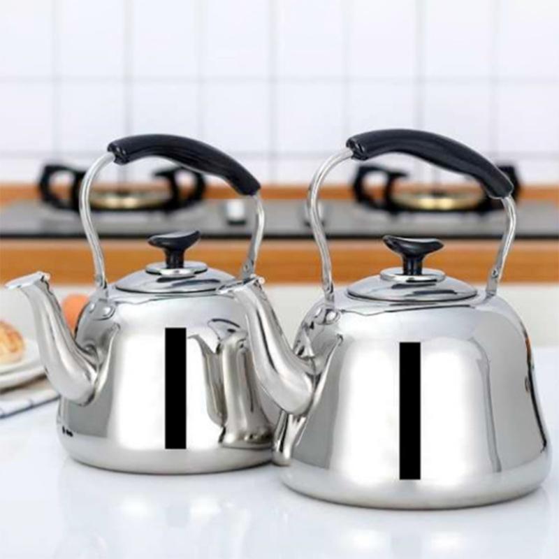 Large Multiple Capacity Whistling Kettle Corrosions Resistant Materials Loud Notification for Boiling Water Compatible Gas Induction Stove