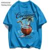 Pardise Beach Cocount Vacation Relax T Shirt Man AllNatch Basics TShirt Fashion Cotton Sportswear Unisex Summer Loose Clothing