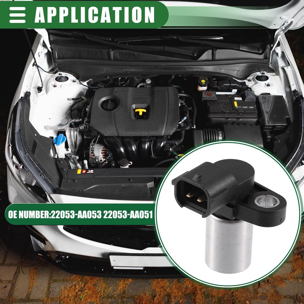 uxcell Engine Crankshaft Position Sensor Crank Position Sensor for Sub Aru Compatible with Legacy 1995-2015 ABS 22053-AA053 22053-AA051 Black