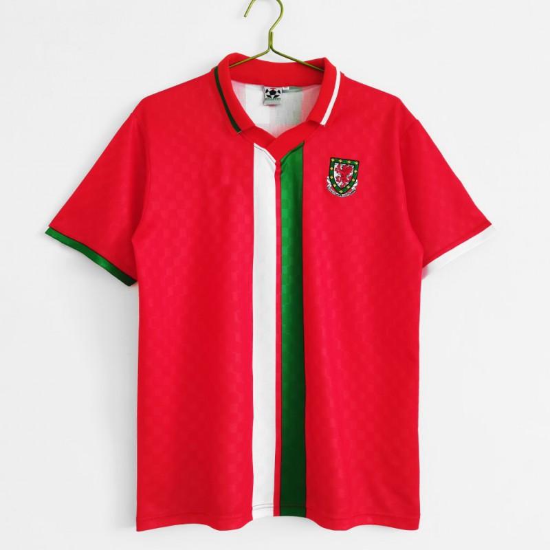 Vintage 1996-98 Wales Home Red Retro