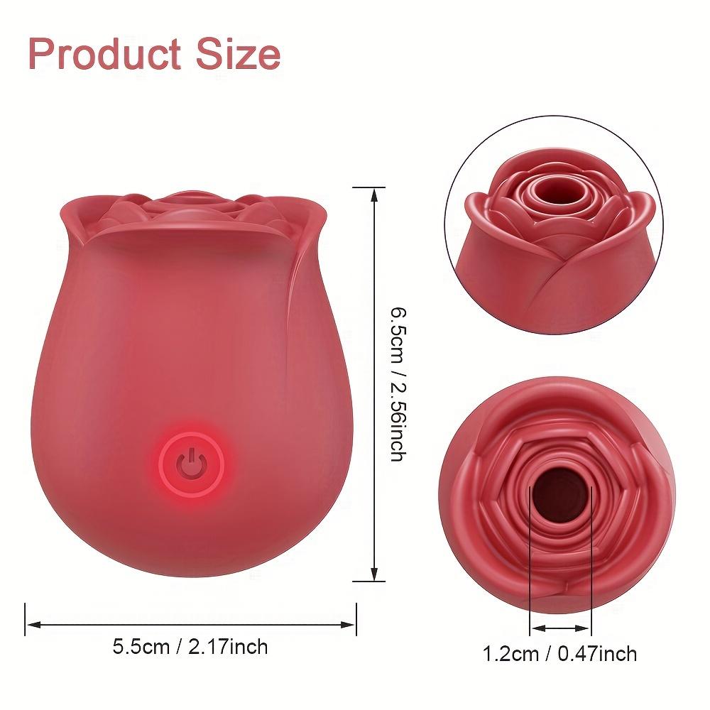 1pc ALWUP Rose Sucking Vibrator for Women, Rechargeable Battery Powered Clitoral Stimulator with 10 Modes