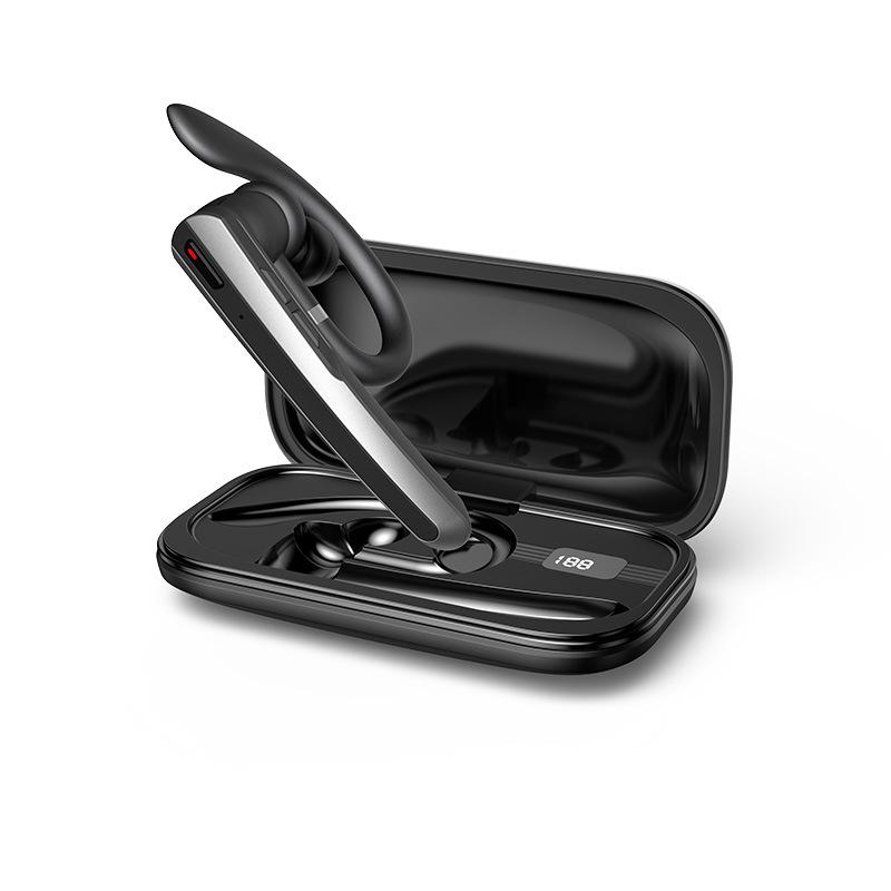 

New noise reduction high definition call ° rotating single ear bluetooth headset hanging ear long battery life wireless headset BX-N19-JL чорний