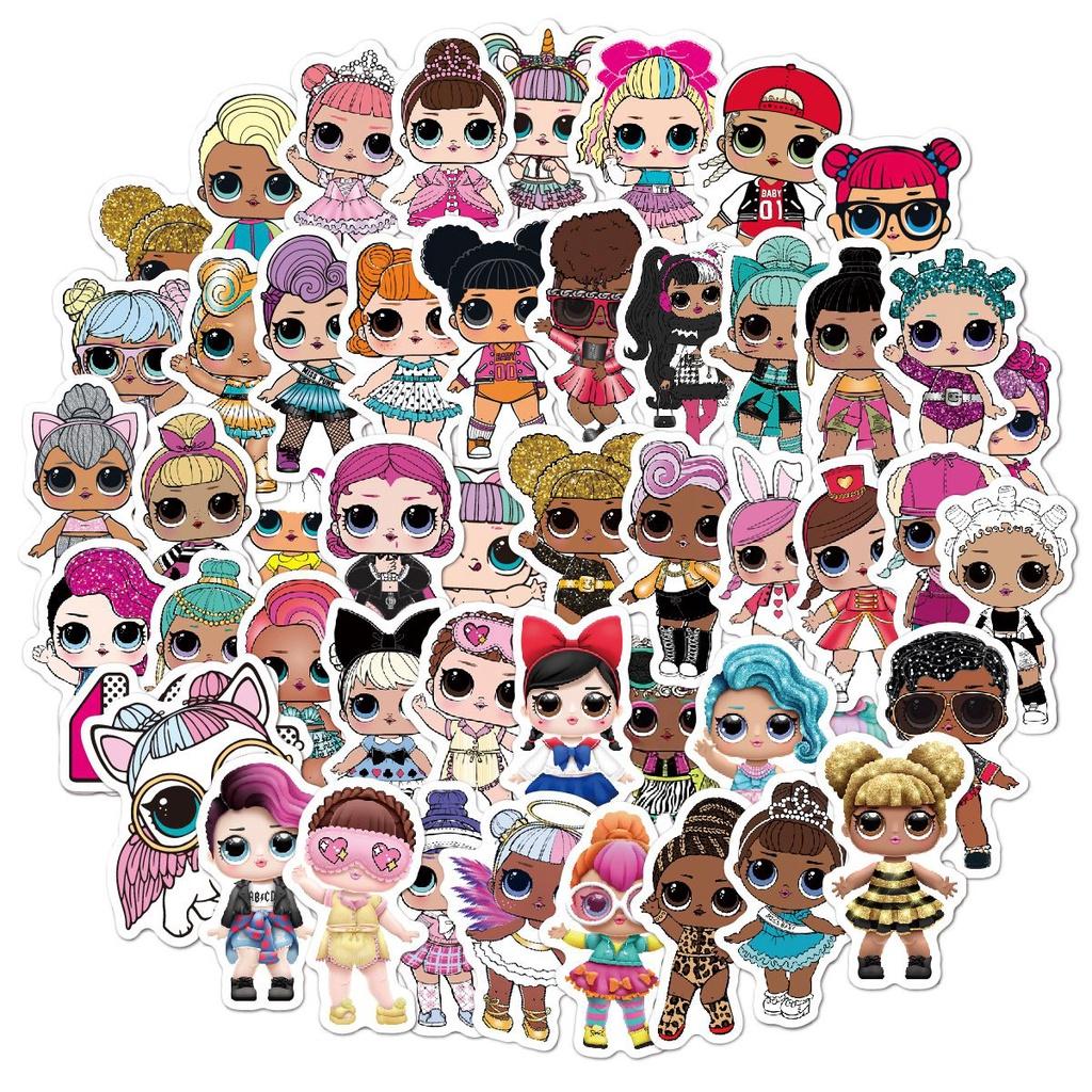 50pcs Lol Superise Stickers Laptop Skateboard Luggage Guitar Graffiti Waterproof