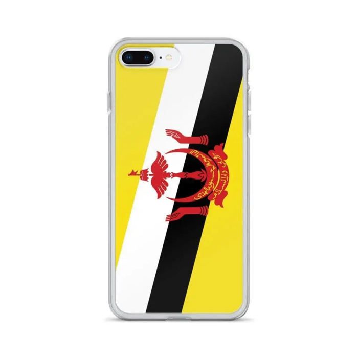 Coque iPhone - Brunei - Drapeau - Souple - Multicolore - Compatible iPhone 8 Plus