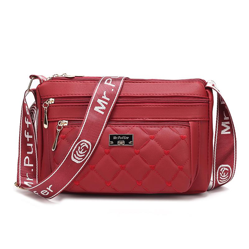 

Весна и Лето Новая Модная Сумка для Мамы Большой Вместимости Китайская и для Пожилых Практичная Повседневная Сумка Кроссбоди Сумка на Плечо из Мягкой Кожи Женская 28*11.5*18.5