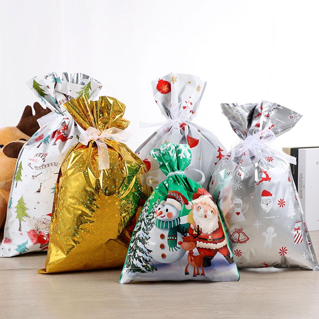 Bundle Pocket Gift Packaging Christmas Style Holiday Parties Christmas Decorative Candy Bag Snacks
