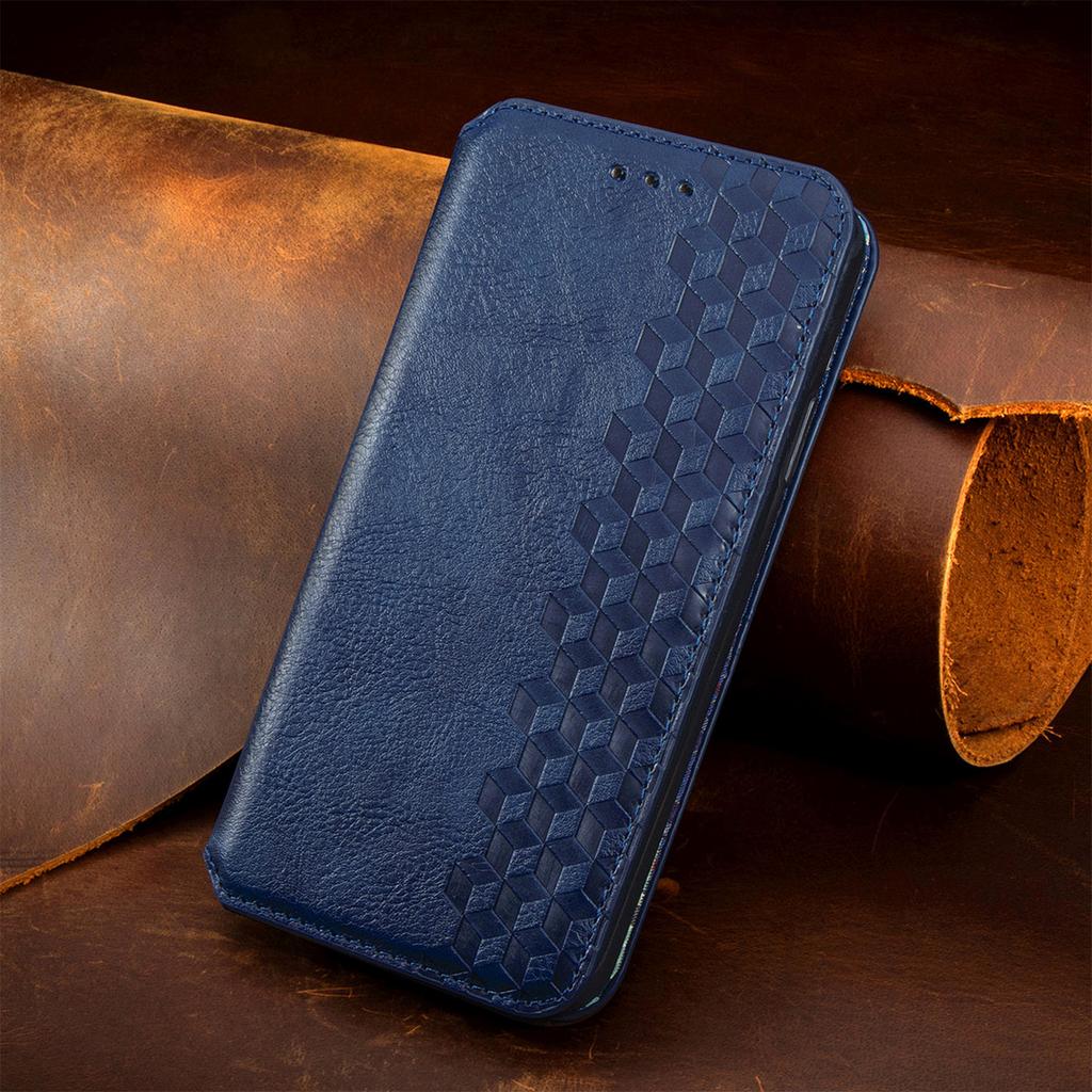For Xiaomi Redmi 13 5G/13 4G PU Leather Case Rhombus Imprint Wallet Stand Phone Cover