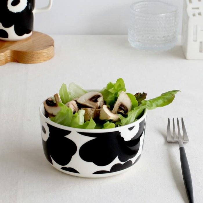 Marimekko Unikko Bowl 5 dl (500ml) White/Black
