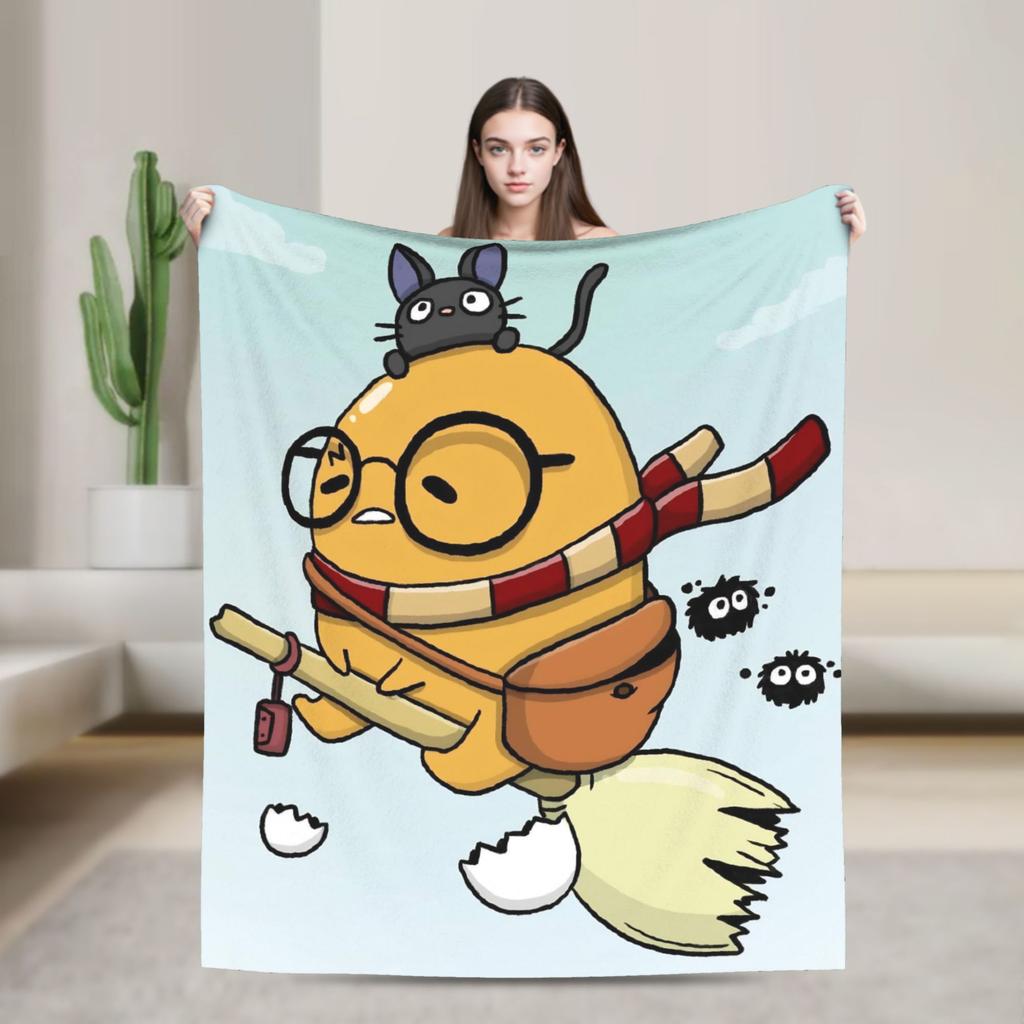 Gudetama Roztomilé Vajíčko Kreslenádeka Flanelová Ultra-Měkké Deky na Cestování Letadlem Ložnici Prošívanádeka