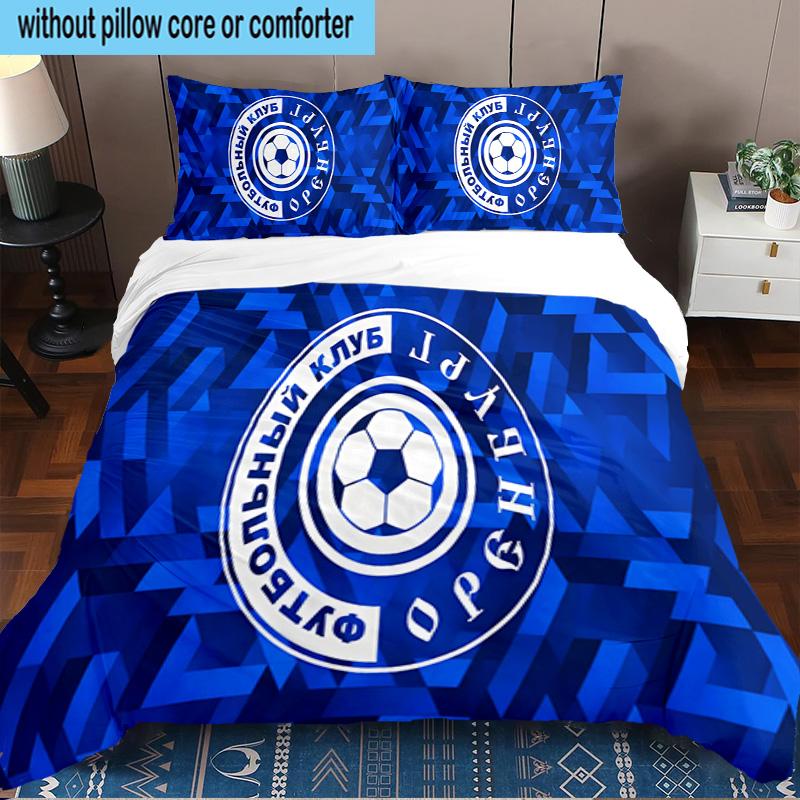 3PCS Football Club Orenburg Emblem Printed Bedding Set, Includes A Duvet Cover and Two Pillowcases for Bedroom, Suitable for All Seasons