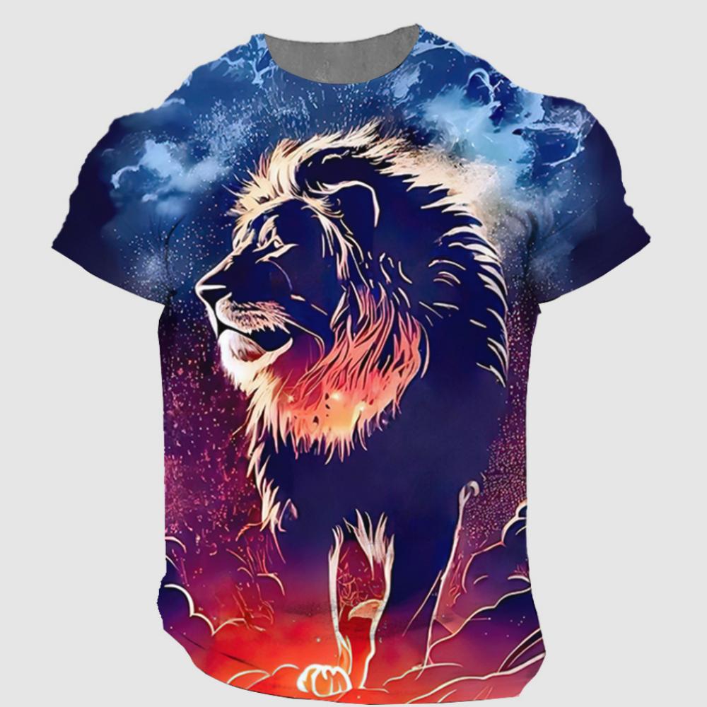Vintage 3D Animal Men's Clothing Summer Breathable Men's T-Shirt Hip Hop Fashion Men Top Trend O-Neck Men Short Sleeve
