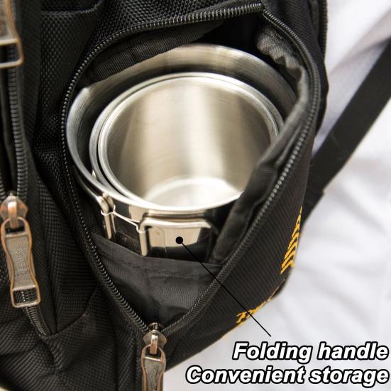 250/350/550ML Kempingový hrnek z nerezové oceli 304 se skládacím uchem Matný Přenosný Venkovní Cestování Piknik BBQ Čaj Mléko Pivo