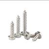Yigu Stainless Steel Phillips Hex Head Self-Tapping Screws with Washer, Anti-Slip, Pointed Tip, M3-M6
