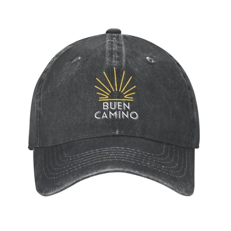 Custom Cool Cotton Buen Camino Santiago Pilgrim Baseball Cap for Unisex Women Custom Adjustable Unisex Dad Hat Spring Baseball Cap