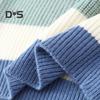 Fall Winter Men Sweater Half-high Collar Thickened Knitted Warm Loose Colorblock Loose Long Sleeves Pullover Daily Wear Sport Sweater