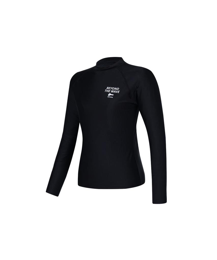 Lenomasuyeongbog Women'S Enjoy Round Rash Guard Black Rn-Cs2F552-Bk