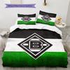 Gladbach Club Retro Flag Logo Print 3 Pieces Duvet Cover Set Soccer Fan Bedding Bedroom Home Decor Without Pillow Core