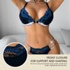 Zeriluna Rhinestone Lace Push-Up Lingerie Set: Enhancing Bust and Silhouette.