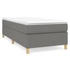 3144491 vidaXL Lit à sommier tapissier avec matelas Gris foncé 90x200 cm Tissu