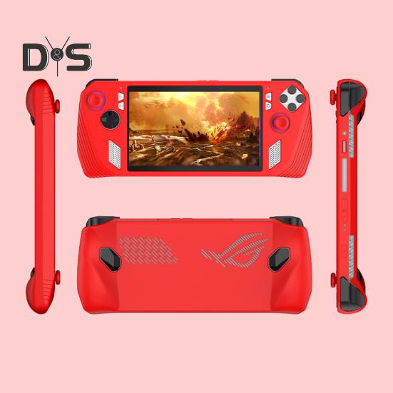 Silicone Game Console Case Protective Sleeve Shockproof Impact Resistant Non-slip Anti Drop Protective Cover for ROG ALLY