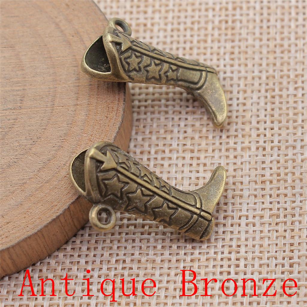 Vintage Schuhförmige Anhänger Legierungsanhänger Für Armband Halskette Schmuckherstellung Zubehör
