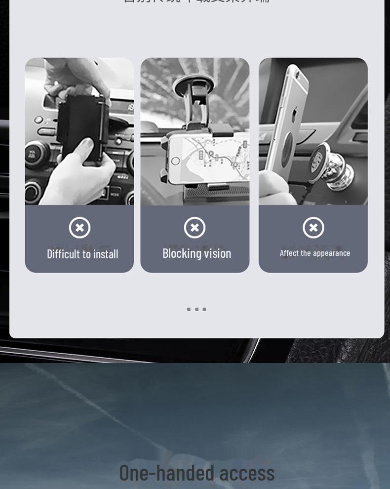 PISEN Car Phone Holder: Gravity-Based Mini Air Vent Mount