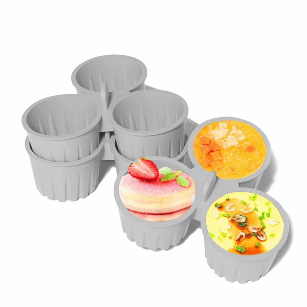 Reusable Design Air Fryer Egg Mold Silicone Silicone Muffin Pan Steamed Egg Mold  Home Cooking