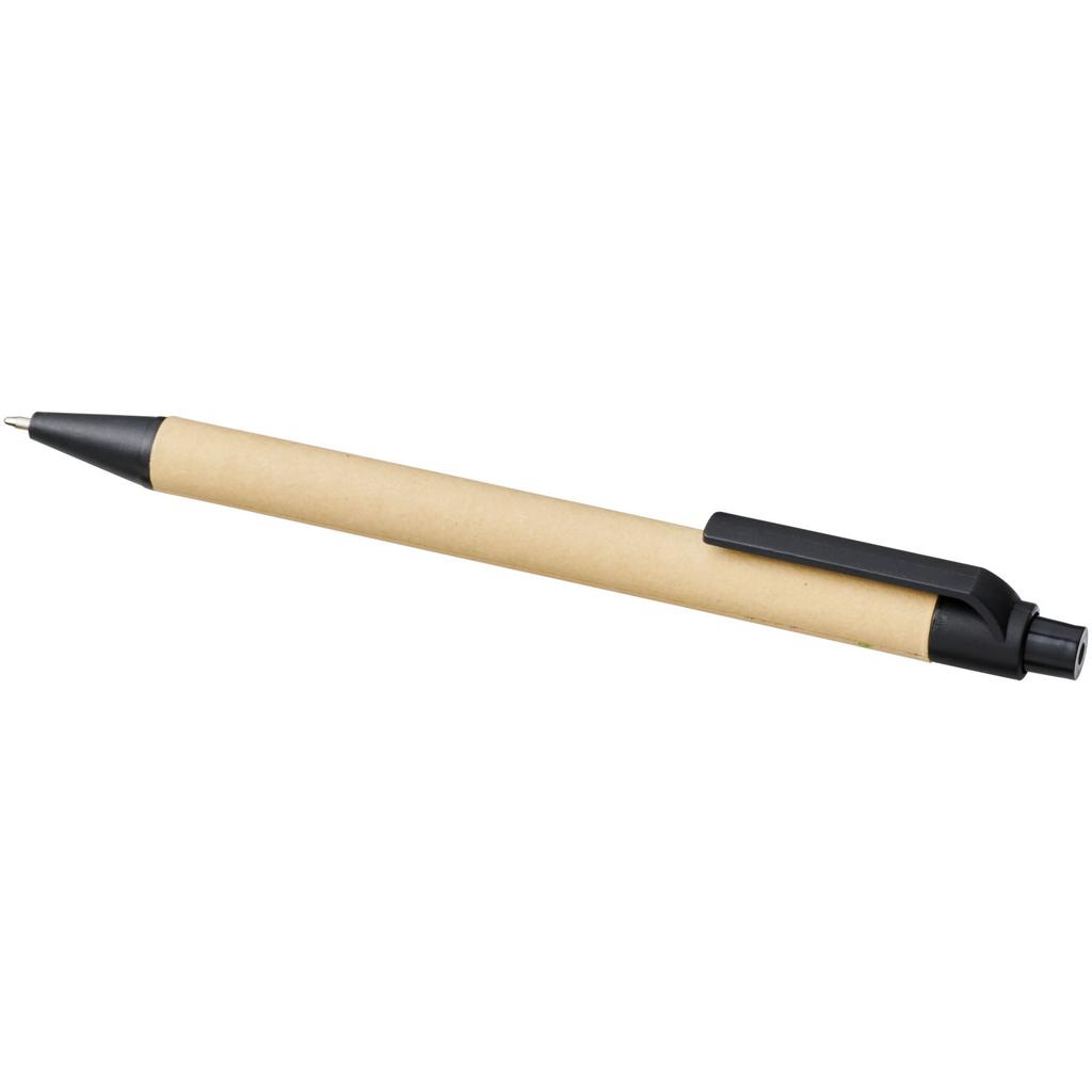 Pen of cardboard recycled and plastic of corn "Berk" (black ink) Deep black